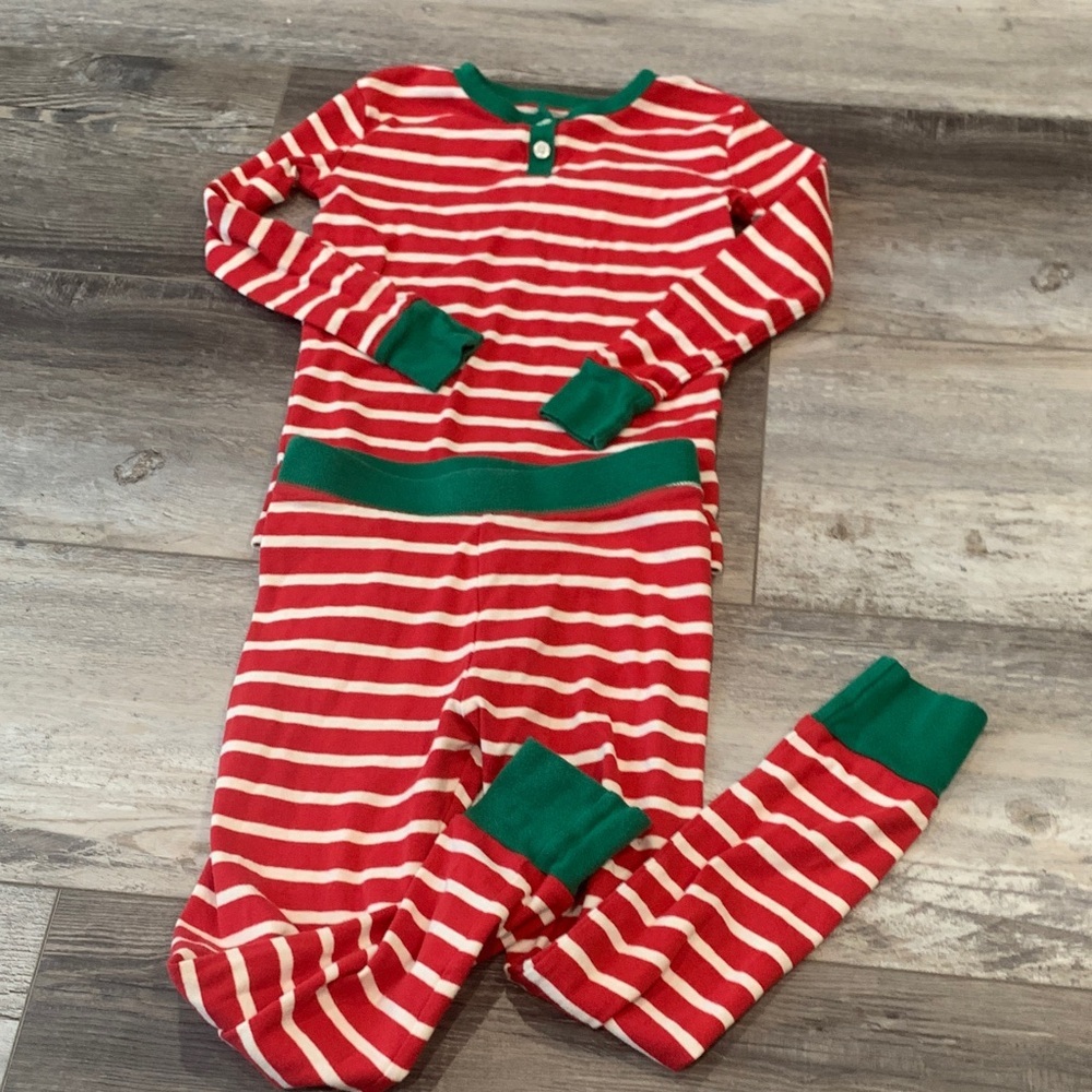 Gap Festive‎ Red and Green Striped Pajama Set